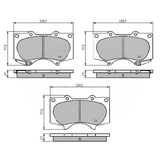 Pastillas Freno Toyota 4Runner 2003-2009 Delantero