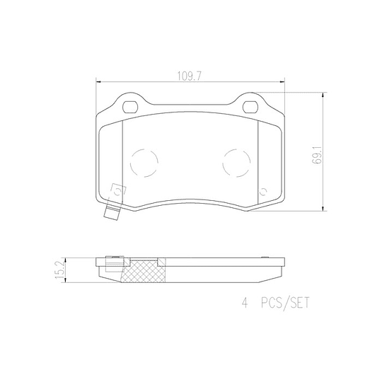 Pastillas Freno Cadillac CTS 2003-2007 Trasero