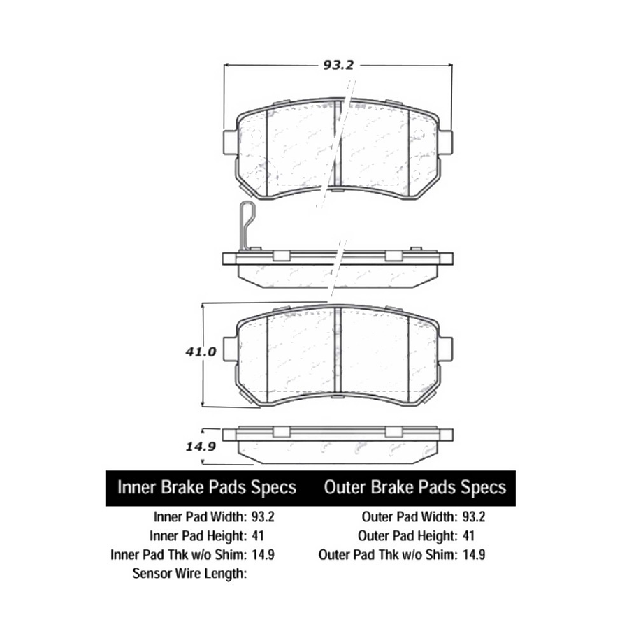 Pastillas Freno Hyundai Tucson 2009-2015 Trasero 2