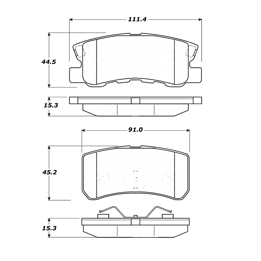 Pastillas Freno Mitsubishi ASX 2010-2023 Trasero 2