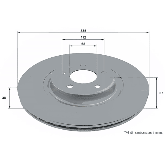 Disco Freno Audi A4 Quattro 2009-2016 Delantero