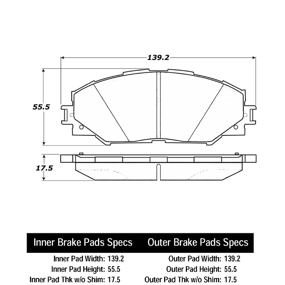 Pastillas Freno Toyota Prius 2009-2015 Delantero 2