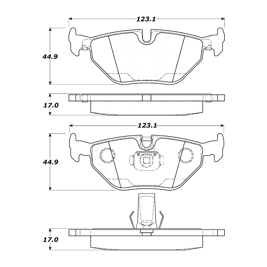 Pastillas Freno BMW 530d 1995-2003 Trasero 2