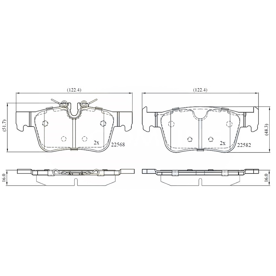 Pastillas Freno Volvo V90 2017-2023 Trasero 2