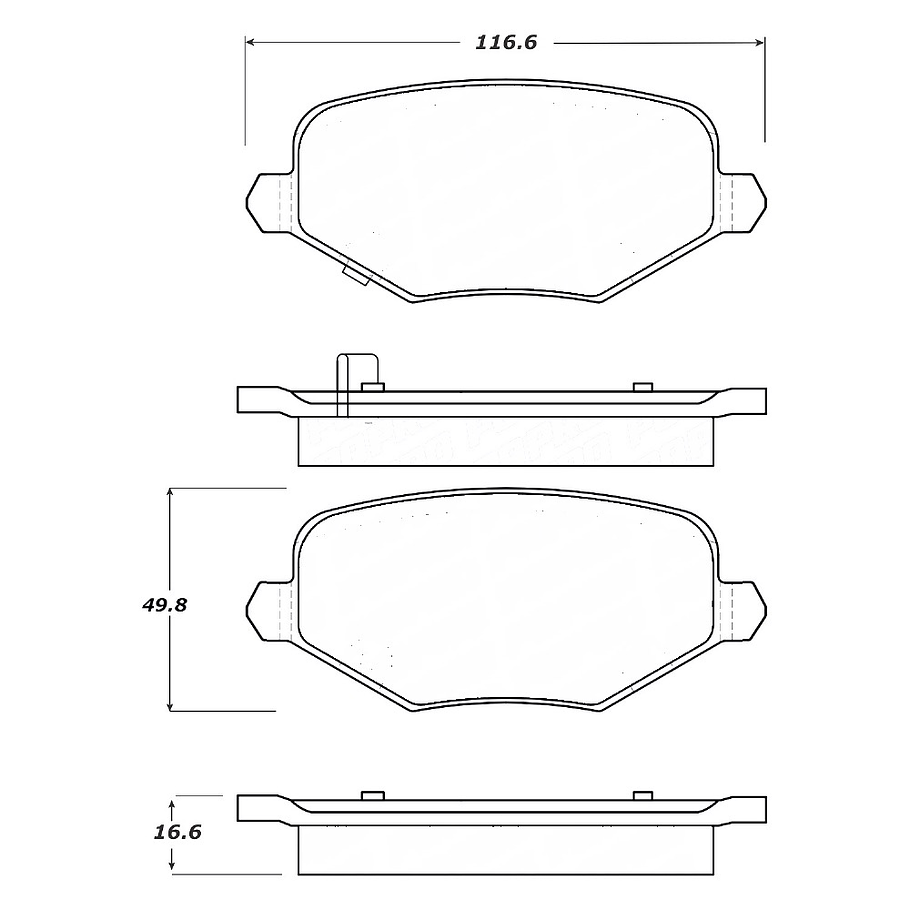 Pastillas Freno Dodge Grand Caravan 2008-2020 Trasero 7