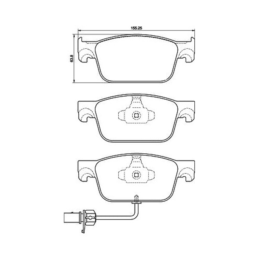 Pastillas Freno Audi A4 Quattro 2016-2023 Delantero 2