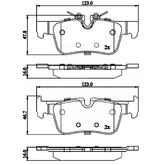 Pastillas Freno BMW X2 sDrive 20i 2018-2023 Trasero