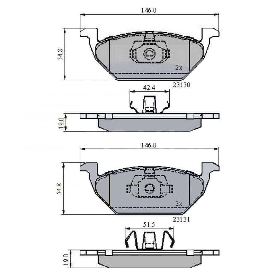 Pastillas Freno Volkswagen Gol 2009-2023 Delantero 2