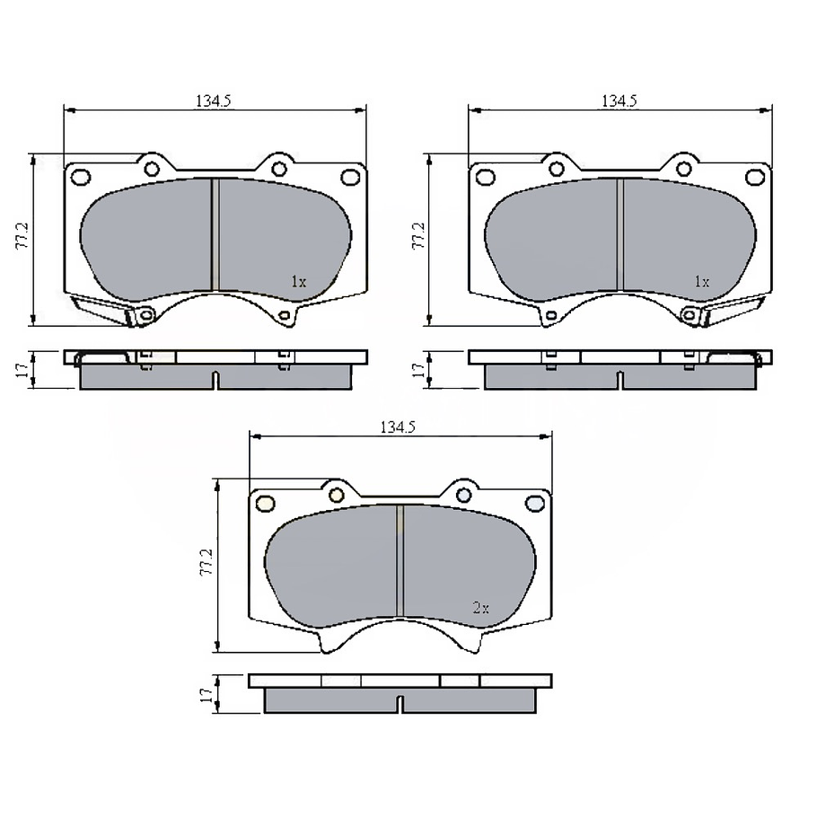 Pastillas Freno Toyota 4Runner 2003-2009 Delantero 2