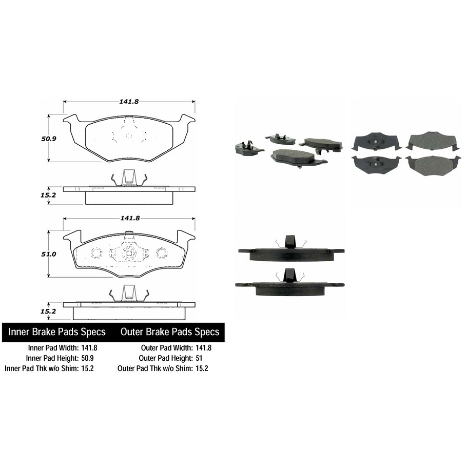 Pastillas Freno Volkswagen Gol 2009-2023 Delantero 2