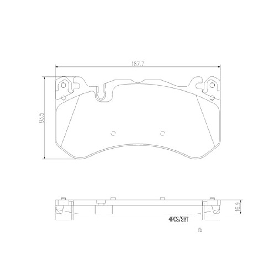 Pastillas Freno Mercedes Benz GLS550 2013-2019 Delantero 2