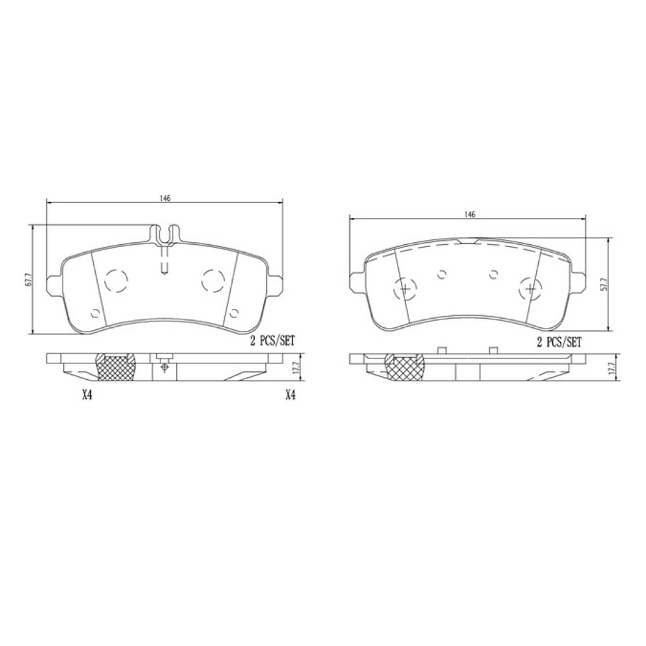 Pastillas Freno Mercedes Benz S65L AMG 2014-2021 Delantero 7