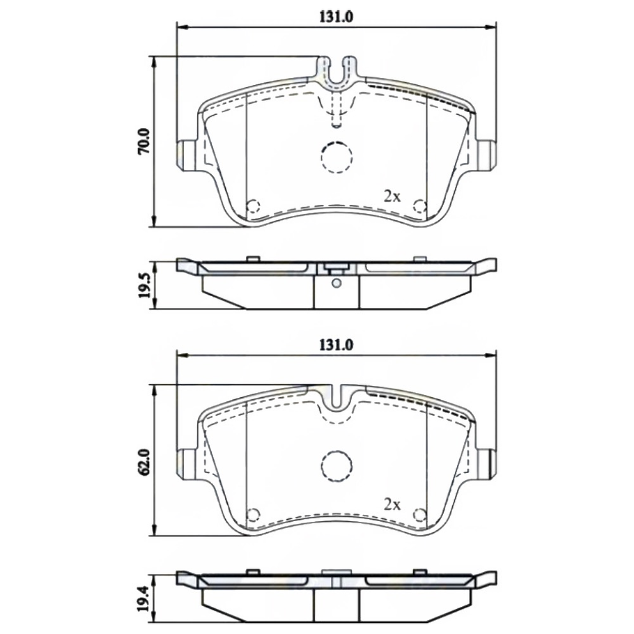 Pastillas Freno Mercedes Benz C240 2001-2007 Delantero 10