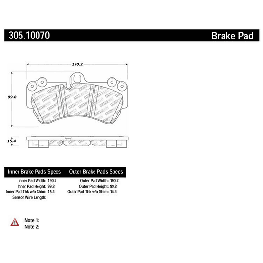 Pastillas Freno STOPTECH 305.10070