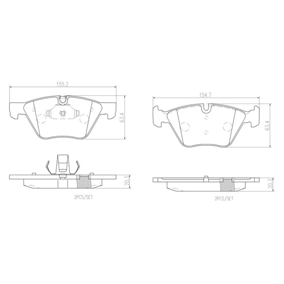 Pastillas Freno BMW 325xi 2004-2013 Delantero 10