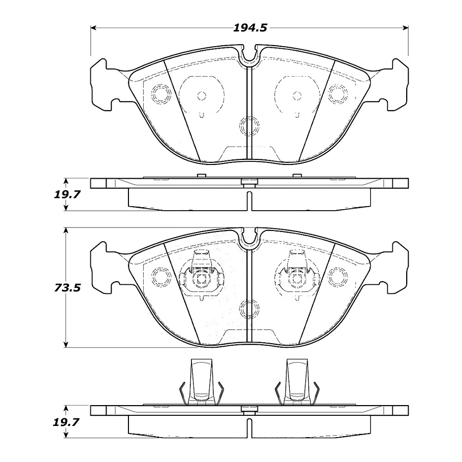 Pastillas Freno Volkswagen Golf Variant 2012-2019 Delantero 4