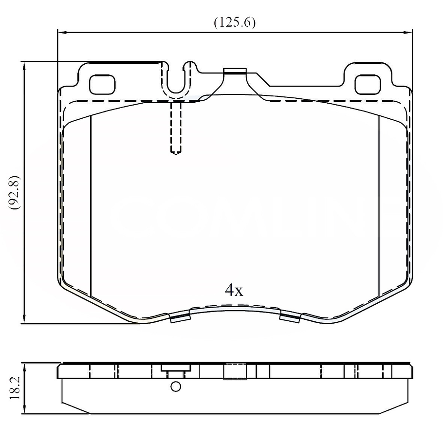 Pastillas Freno Mercedes Benz C350e 2015-2021 Delantero 8