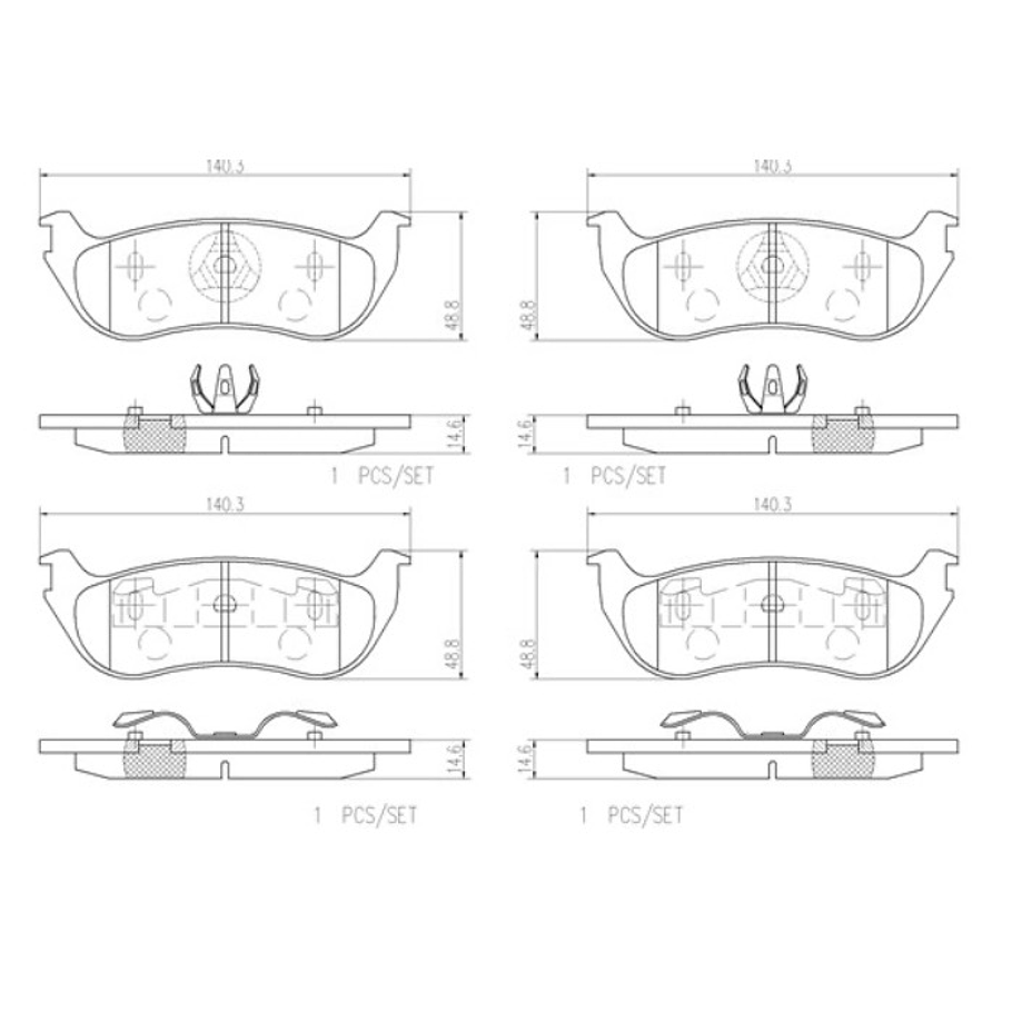 Pastillas Freno Ford Explorer 2006-2010 Trasero 5