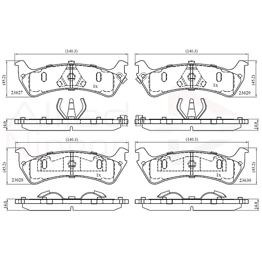 Pastillas Freno ALLIED NIPPON ADB31015