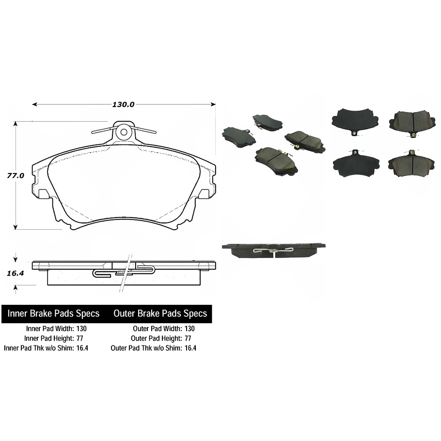 Pastillas Freno Mitsubishi Carisma 1995-2004 Delantero 2