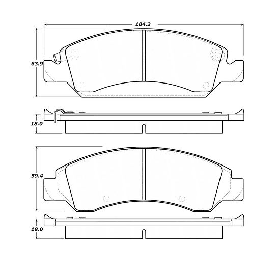 Pastillas Freno Chevrolet Silverado 2014-2019 Delantero