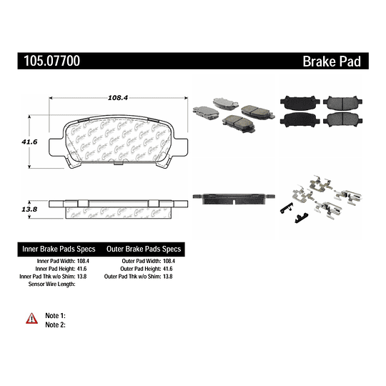 Pastillas Freno Subaru Baja 2003-2006 Trasero