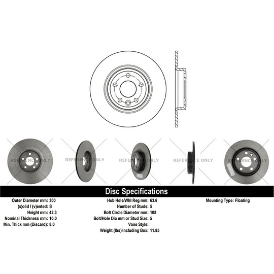 Disco Freno Land Rover Discovery Sport 2014-2019 Trasero