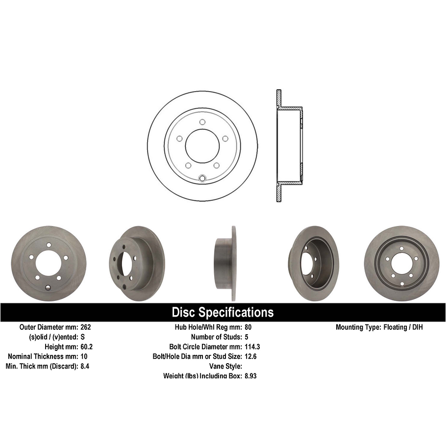 Disco Freno Jeep Patriot 2007-2017 Delantero, Trasero 3