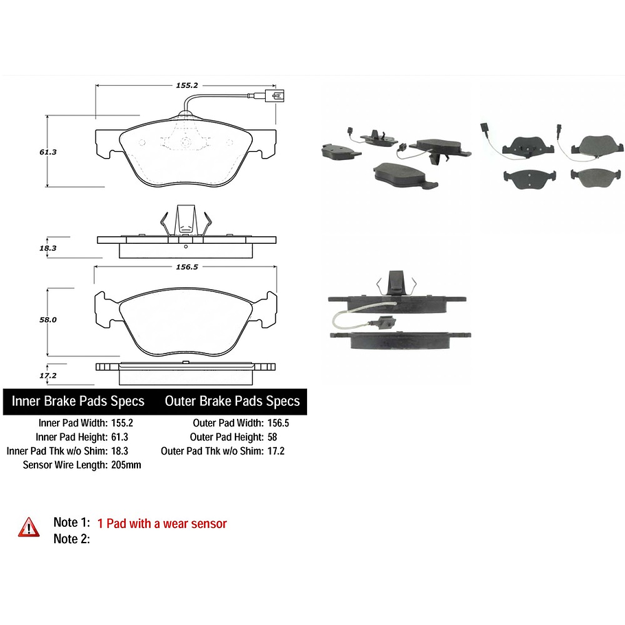 Pastillas Freno Alfa Romeo 146 1995-2000 Delantero 2