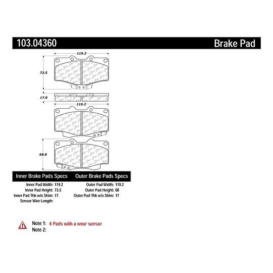 Pastillas Freno Toyota Hilux 1997-2005 Delantero