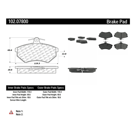 Pastillas Freno Audi 90 1987-1992 Delantero