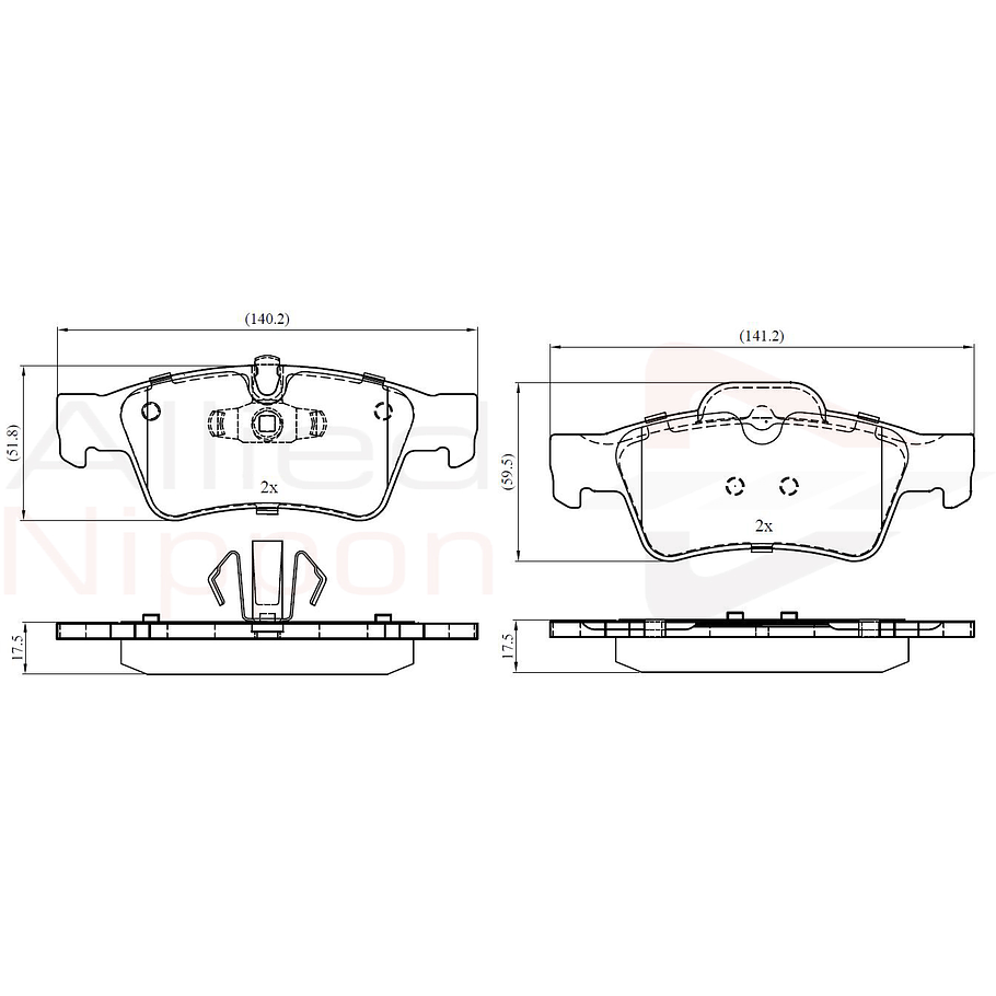 Pastillas Freno Mercedes Benz GL550 2013-2019 Trasero 4