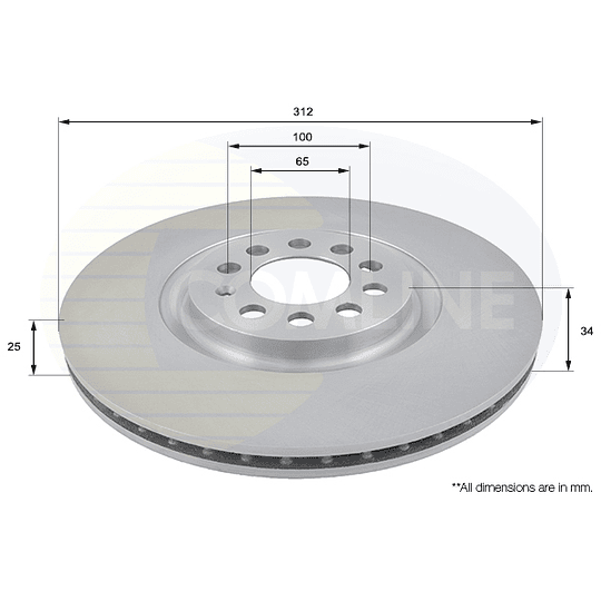 Disco Freno COMLINE ADC1438V