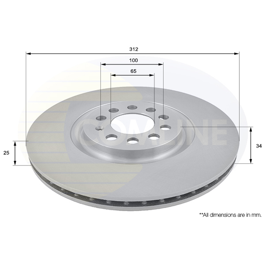 Disco Freno COMLINE ADC1438V 2