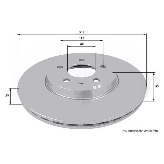 Disco Freno Audi A5 Convertible 2016-2023 Delantero