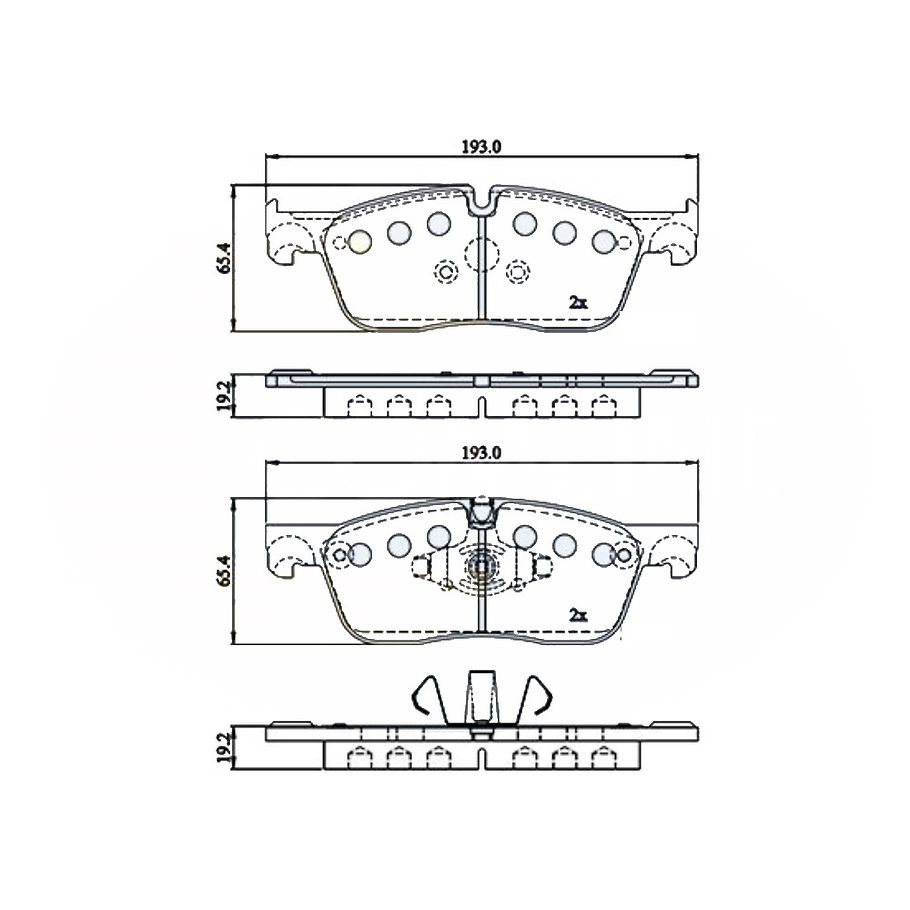 Pastillas Freno Land Rover Discovery 2017-2023 Delantero 3