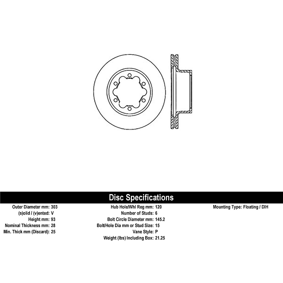 Disco Freno Mercedes Benz Sprinter 313 CDI 2006-2018 Trasero 2