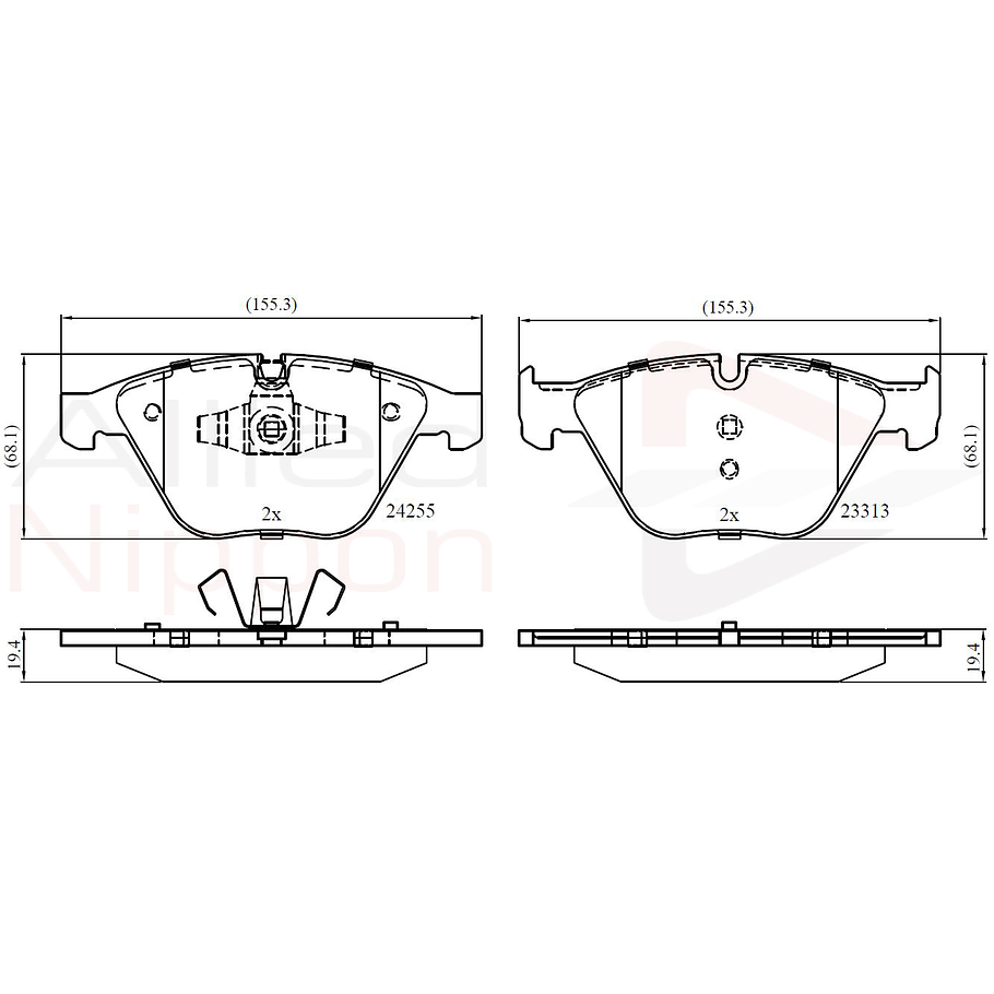 Pastillas Freno BMW 323i 2004-2013 Delantero 3
