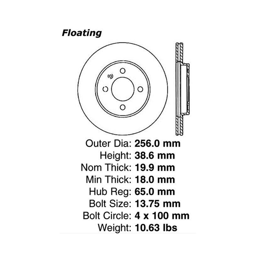 Disco Freno Volkswagen Jetta 1992-1999 Delantero 2