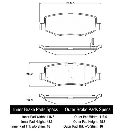 Pastillas Freno Jeep New Cherokee 2008-2013 Trasero