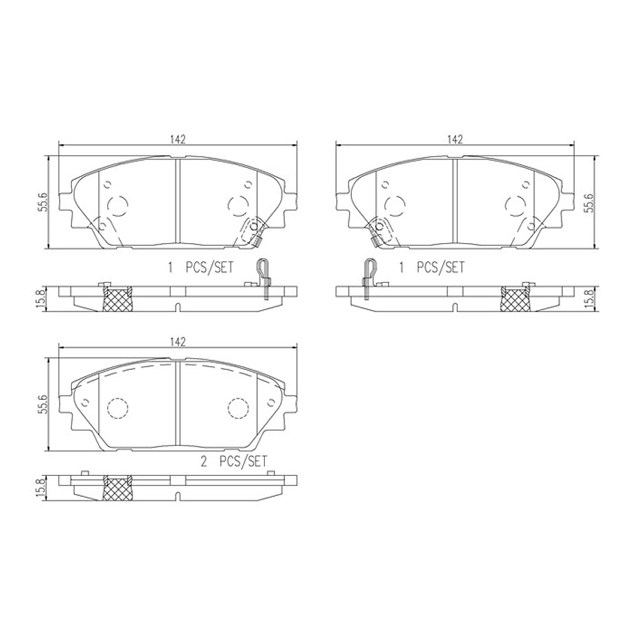 Pastillas Freno Mazda CX-3 2016-2023 Delantero 2