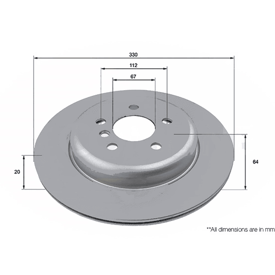Disco Freno COMLINE ADC5034VR