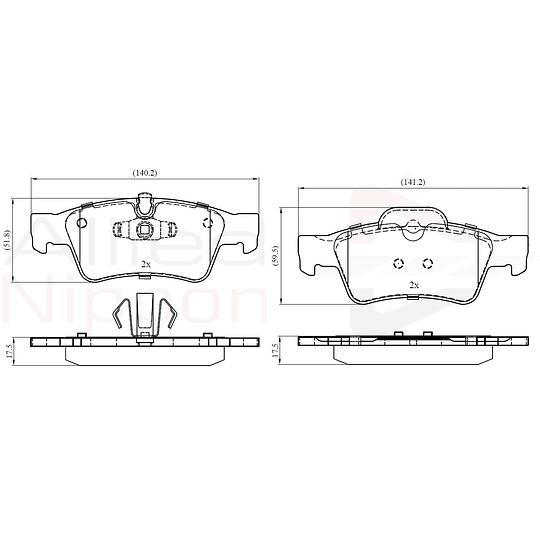 Pastillas Freno Mercedes Benz CLS500 2005-2010 Trasero
