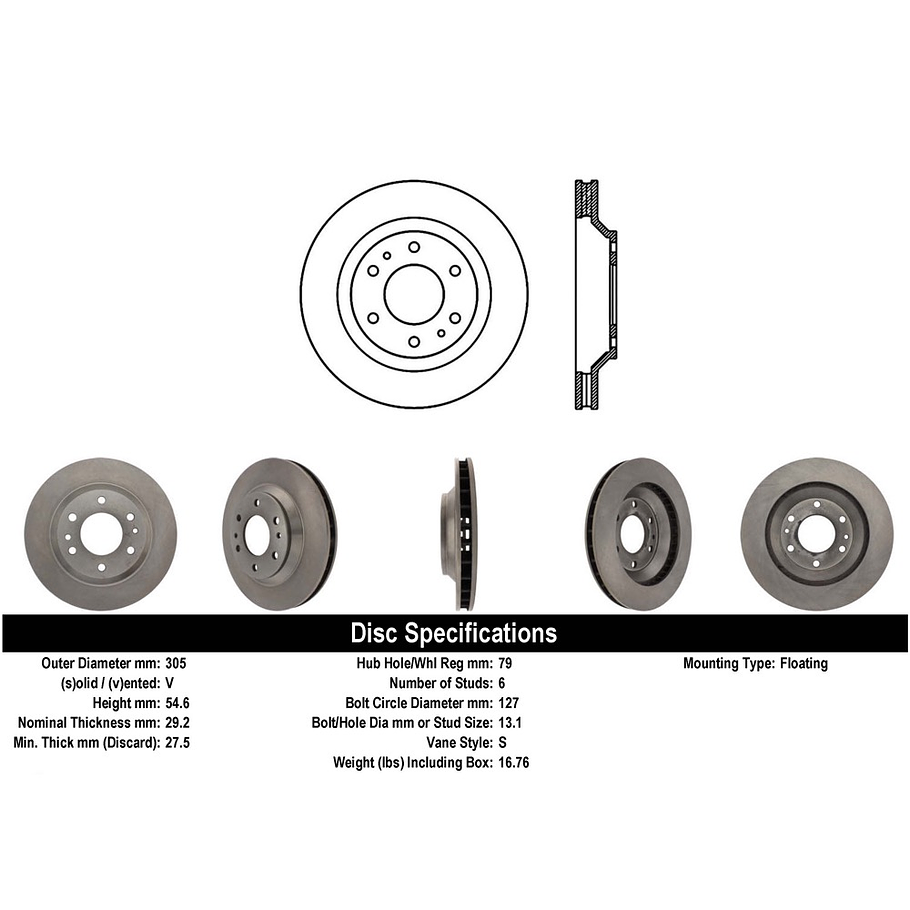 Disco Freno Buick Rainier 2004-2007 Delantero 3