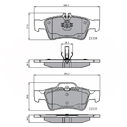 Pastillas Freno Mercedes Benz CL500 1998-2006 Trasero