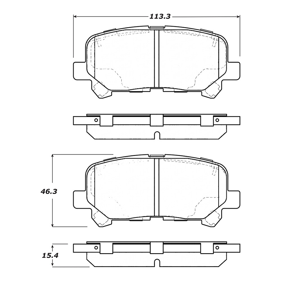 Pastillas Freno Honda Ridgeline 2016-2023 Trasero 2
