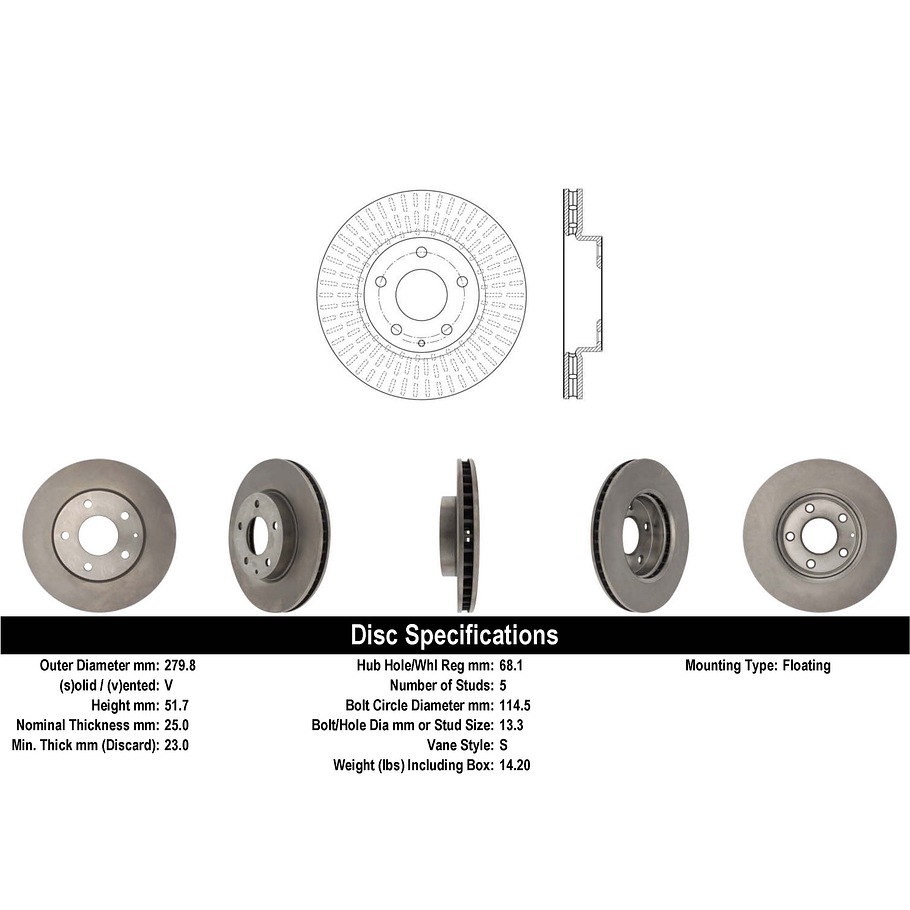 Disco Freno Mazda 3 2013-2018 Delantero 2