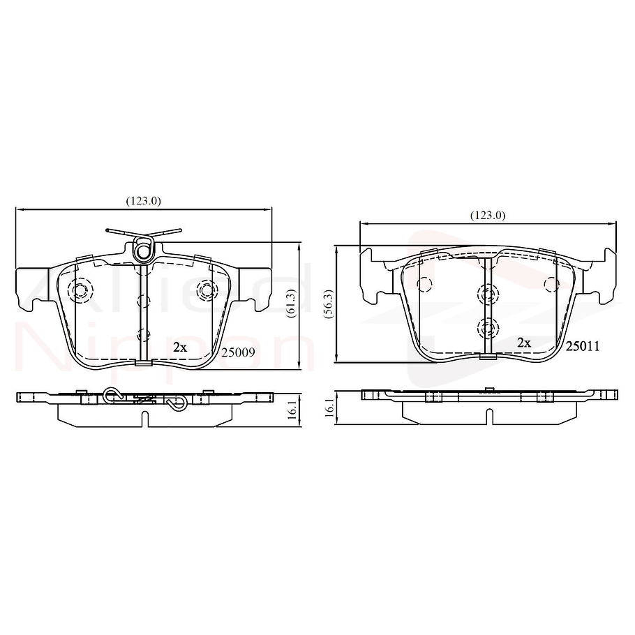 Pastillas Freno Audi A3 2020-2023 Trasero 3