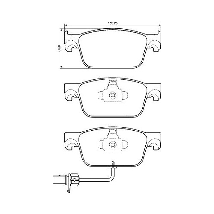 Pastillas Freno Audi A5 Convertible 2016-2023 Delantero 4