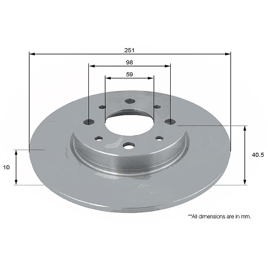 Disco Freno COMLINE ADC1835